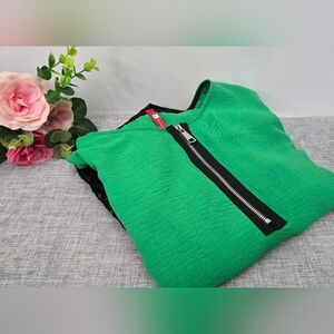 IC‎ Collection Women’s MIDI Dress - XL - Green And Black NWT